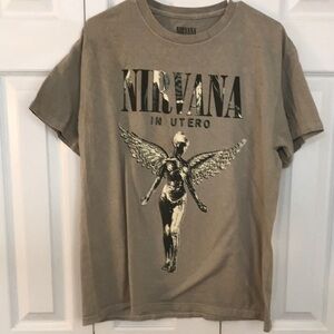 Nirvana‎ Tan Graphic T-Shirt for Men